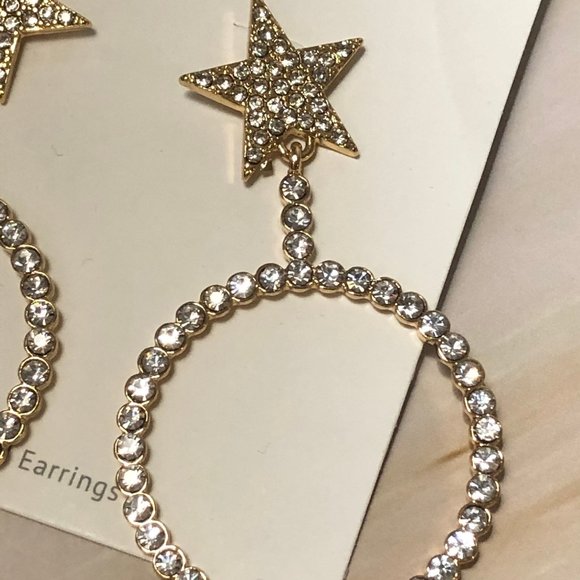 Star Hoop Earrings  by ETTIKA - Picture 2 of 16